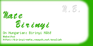 mate birinyi business card
